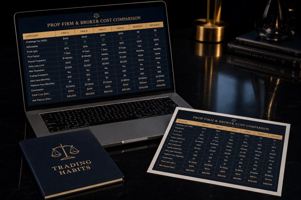 The Prop Firm & Broker Cost Comparison Worksheet cover